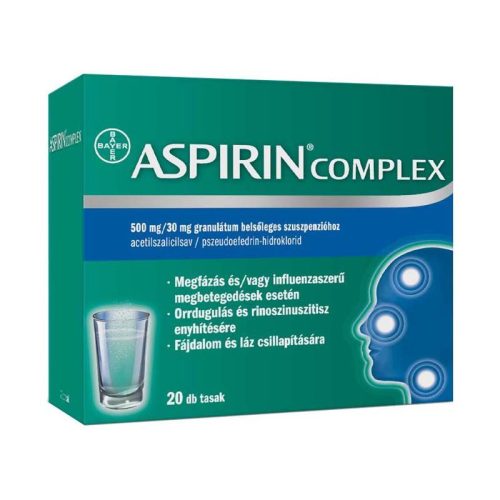 Aspirin Complex 500 mg/30 mg granulát.bels.szuszp. 20x