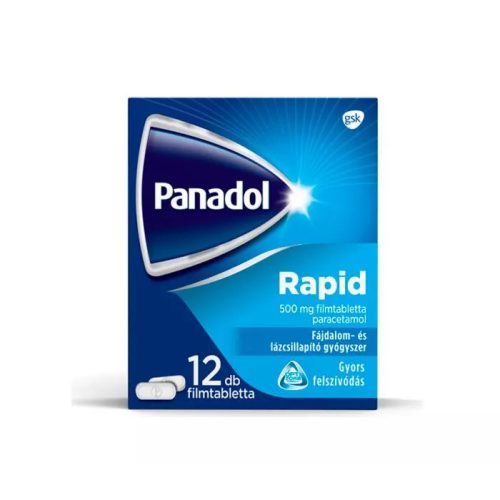 Panadol Rapid 500 mg filmtabletta 12x (gyerekbiztos)