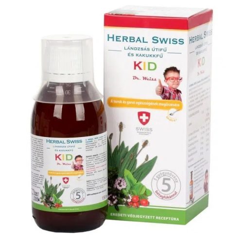 Herbal Swiss Kid Lándzsás útifű-Kakukkfű étr.k.fol 300ml