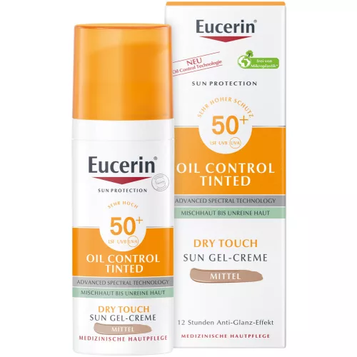 Eucerin Sun Oil Control F50+ krgél.szín.Medium 50ml