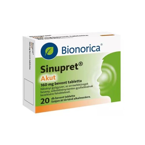 Sinupret Akut 160 mg bevont tabletta 20x