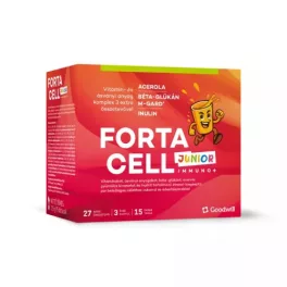   Fortacell Immuno+ Junior étrendkiegészítő por olda 15x15g