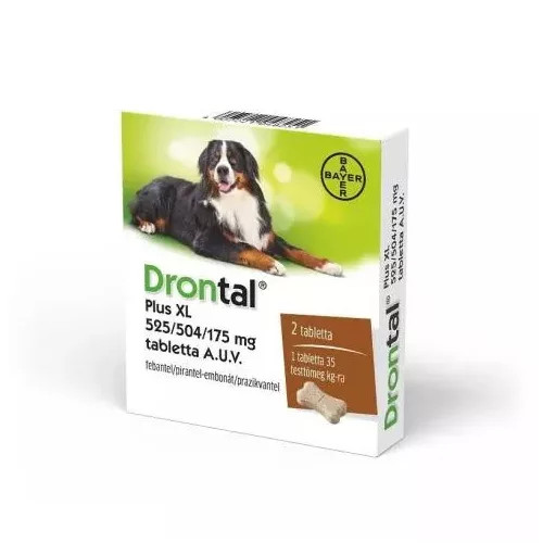 Drontal Plus tabletta XL 525/504/175mg tabletta 2x