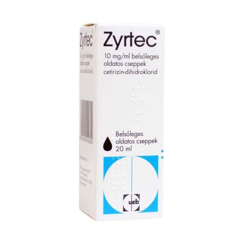 Zyrtec 10 mg/ml belsőleges oldatos cseppek 20ml