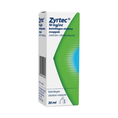 Zyrtec 10 mg/ml belsőleges oldatos cseppek 20ml