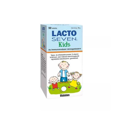 Lactoseven KIDS rágótabletta eper málna VITABALANS 20x