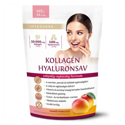 Interherb Kollagén&Hyaluronsav italpor mangó-puncs 403g