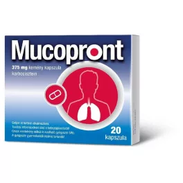 Mucopront 375 mg kemény kapszula 20x