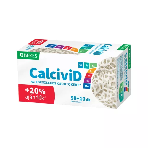 Béres Calcivid 7 étrendkiegészítő filmtabletta (50+10)x