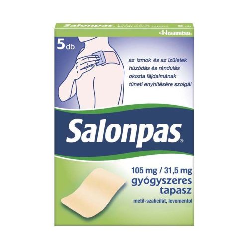 Salonpas 105 mg/31,5 mg gyógyszeres tapasz 5x