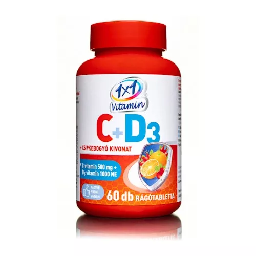 Ceres 1x1 Vitamin C-vit. 500mg+D3-vit. 1000NE csip 60x
