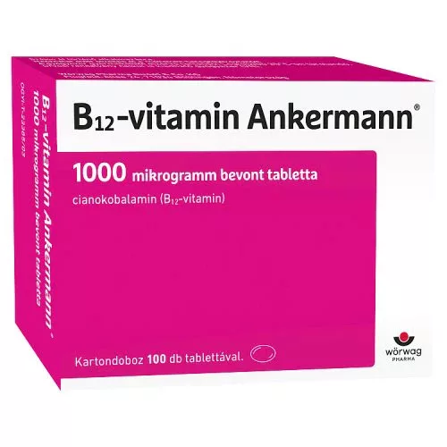 B12-vitamin Ankermann 1000 mcg bevont tabletta 100x