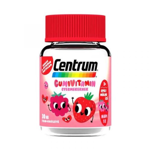 Centrum Gumivitamin Gyermek Eper Málna ízű 30x