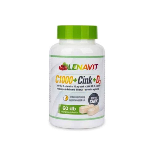 Lenavit C1000+Szerves Cink+D3 Csipkeb. filmtablett 60x