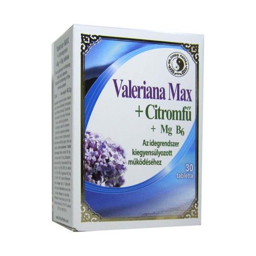 Valeriana MAX+citromfű+B6 tabletta DR.CHEN 30x