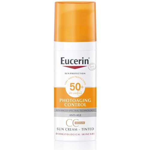 Eucerin Sun napozó arckrém FF50+ színezett medium 50ml