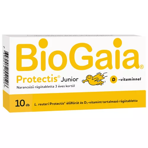 BioGaia Protectis Junior D3 étrendk.rágótabl.naran 10x