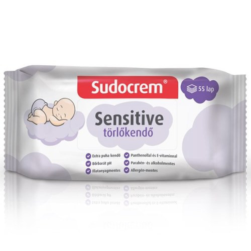 Sudocrem törlőkendő Sensitive 55x