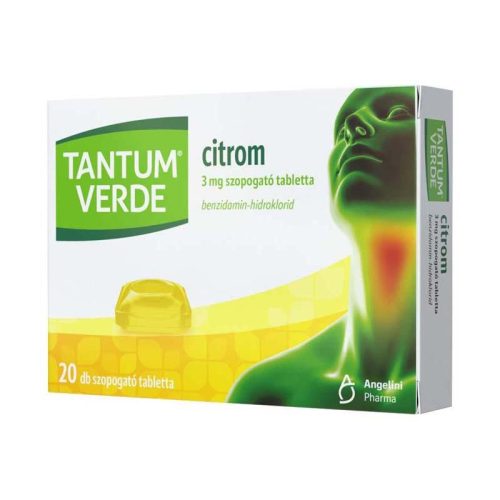 Tantum Verde citrom 3mg szopogatótabletta 20x buborékcsom.