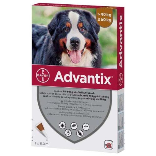 Advantix spot-on cseppek kutyának 40-60kg a.u.v. 1x