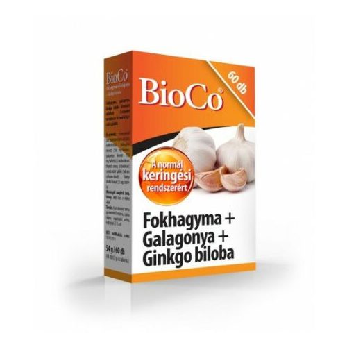 BioCo Fokhagyma Galagonya Ginkgo tabletta 60x