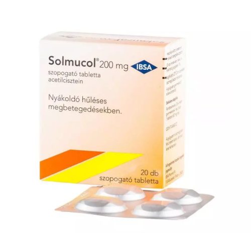 Solmucol 200 mg szopogató tabletta 20x