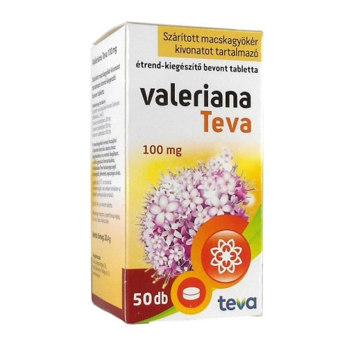 Valeriana TEVA 100 mg bevont tabletta 50x