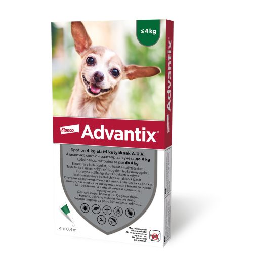 Advantix spot-on cseppek kutyának 4 kg alatt a.u.v 1x0,4ml