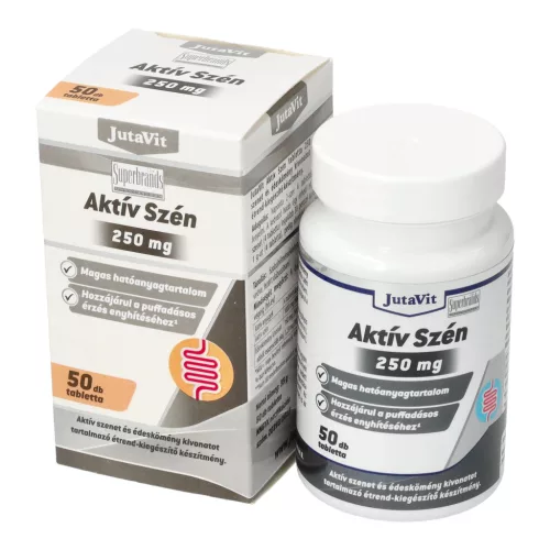 JutaVit Aktív szén 250 mg tabletta 50x