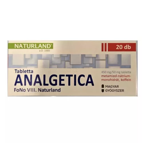Tabl. analgetica FoNo VIII NATURLAND 20x buborékcsomagolásban
