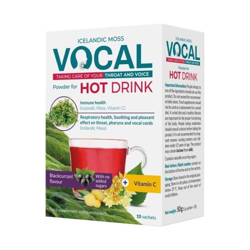 Vocal Hot Drink étrendkiegészítő italpor feketerib 10x 5g