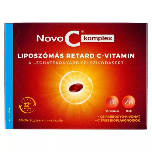 Novo C Komplex liposzómális C D3 Zn kapszula 60x