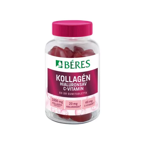 Béres kollagén hialuronsav C vitamin gumitabletta 50x