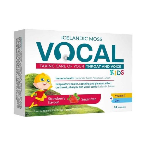 Vocal KIDS izlandi zuzmó szopogató tabletta eper 24x