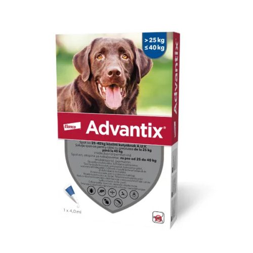 Advantix spot-on cseppek kutyának 25+ kg a.u.v. 1x4ml