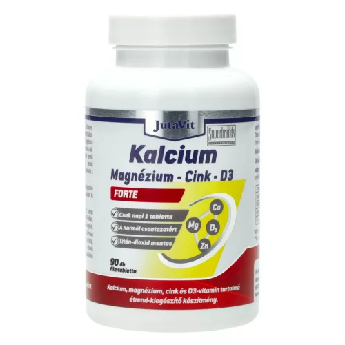 JutaVit Calcium+Magnézium+Cink tabletta forte 90x