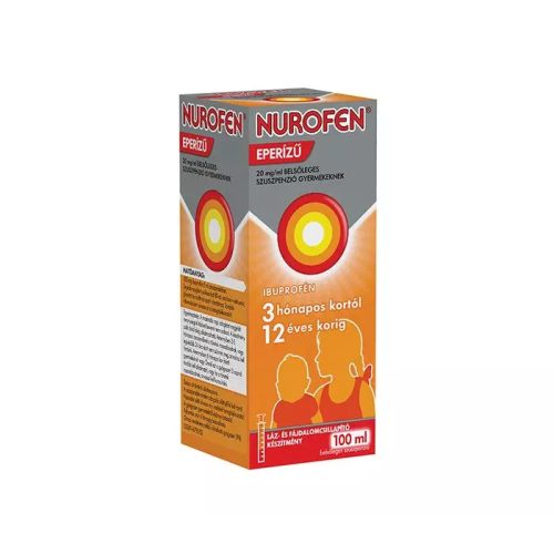 Nurofen 20mg/ml belsől.szuszpenzió gyerm.eperízű 100ml