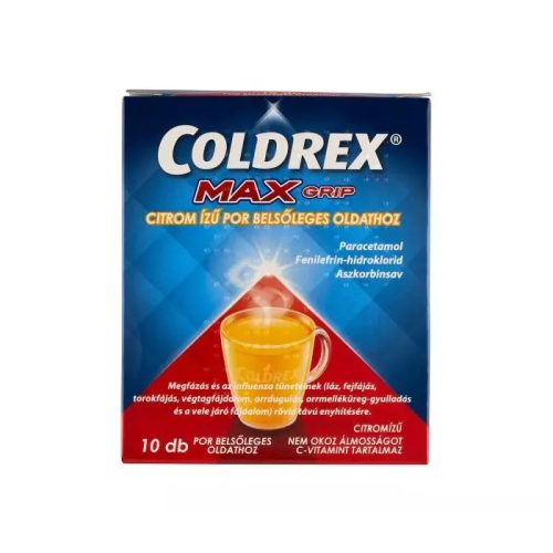 Coldrex MaxGrip citrom ízű por belsőleges oldathoz 10x