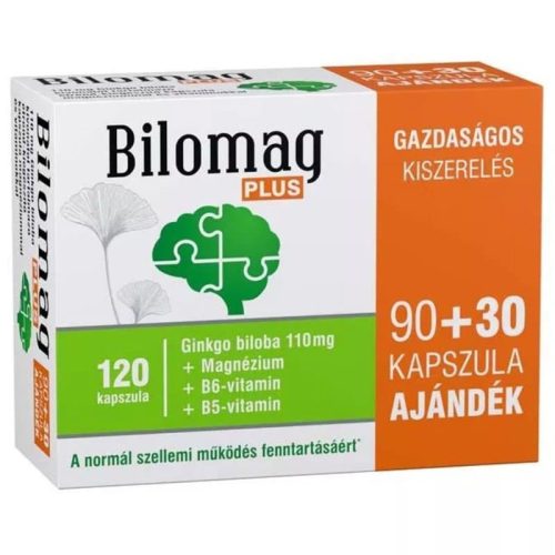 Bilomag PLUS Ginkgo Biloba 110 mg kapszula 120x (90+30)