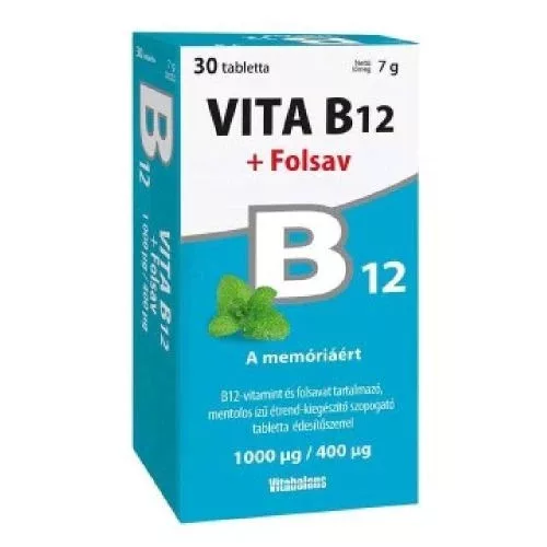 Vita B12 folsav 1000/400 szopogató tabl VITABALANS 30x