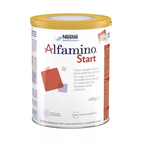 Alfamino Start spec. gyógy. élelm. 400g fémdobozban