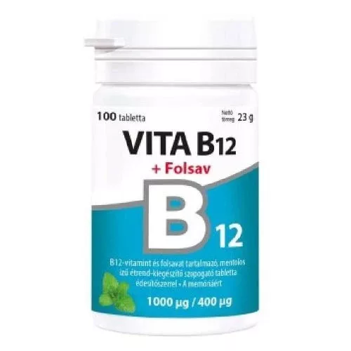 Vita B12 folsav 1000/400 szopogató tabl VITABALANS 100x