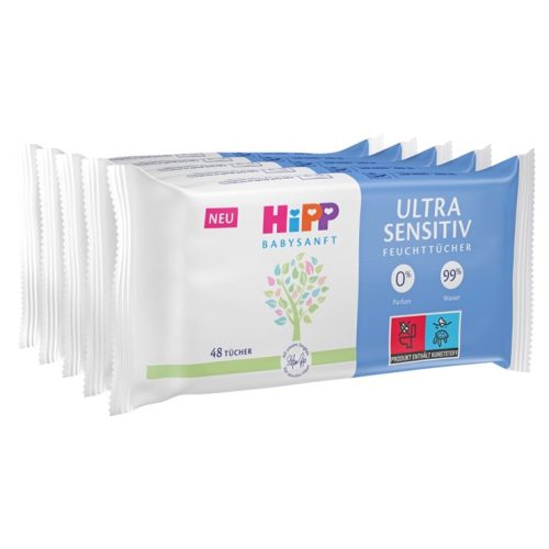 Hipp Babysanft Ultra Sensitiv törlőkendő 5x48