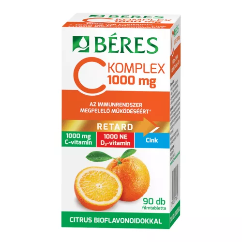 Béres C Komplex 1000 C D3 Zn bioflavonoid filmtabl 90x