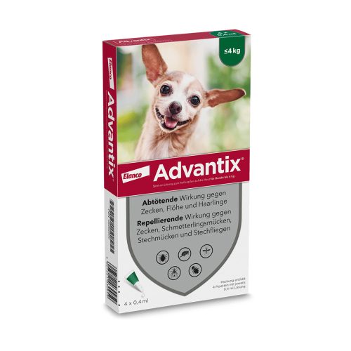 Advantix spot on 0,4ml 4kg alatti kutya a.u.v. 4x
