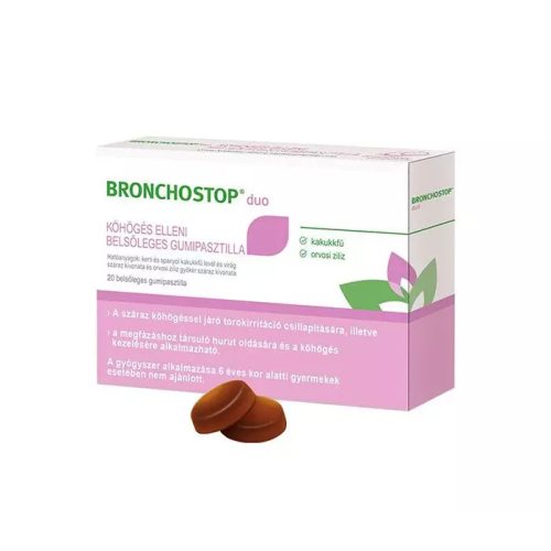 Bronchostop Duo gumipasztilla köhögés ellen 20x