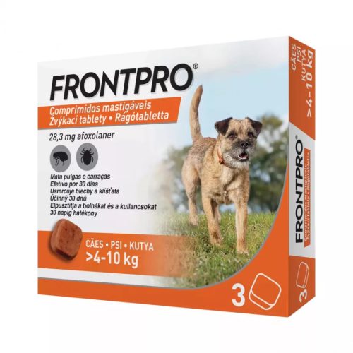 Frontpro 28,3 mg rágótabletta kutyáknak 4-10 kg a. 3x
