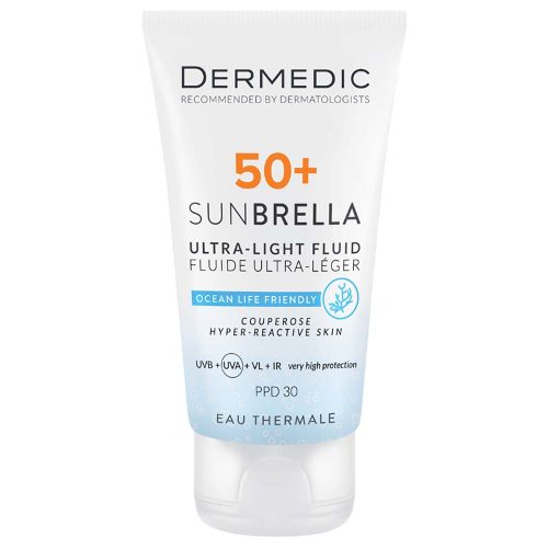 DERMEDIC Sunbrella fényvédő fluid SPF50+ kuperózis 40ml