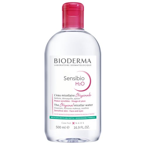 Sensibio H2O arc és sminklemosó BIODERMA 500ml