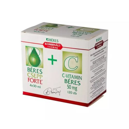 Béres Csepp Forte belsől.old.cseppek+C-vitamin 4x30ml+120x